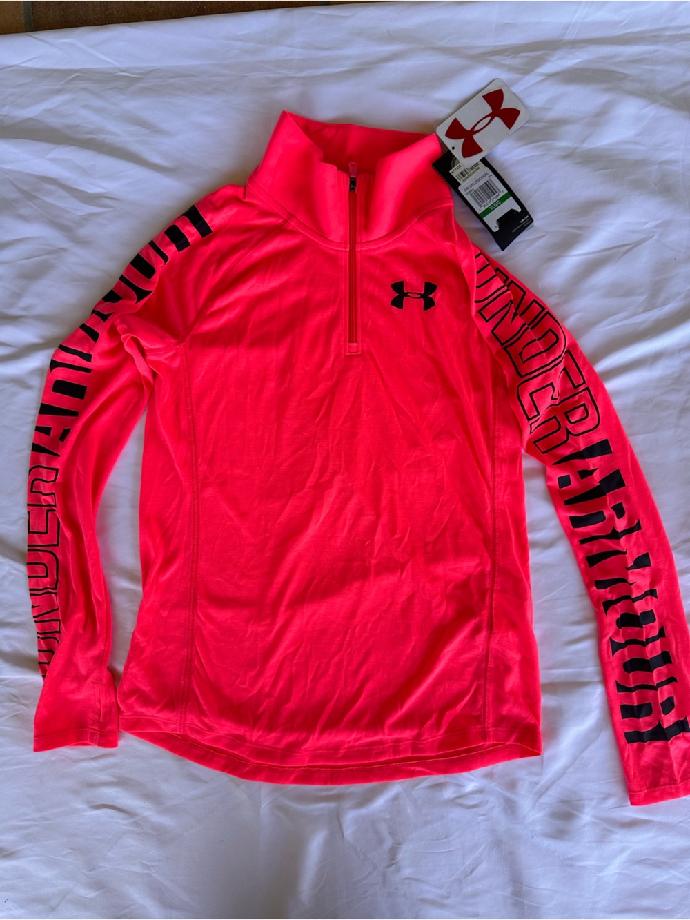 Under Armour Hot Pink Full-Zip Athletic Jacket with Black Logo